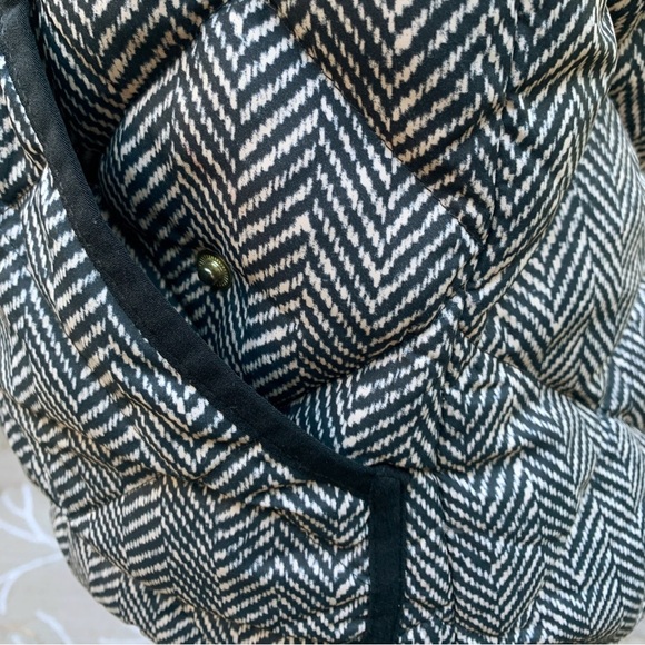 J. Crew Down Puffer Vest XS Black Tan - Picture 7 of 12